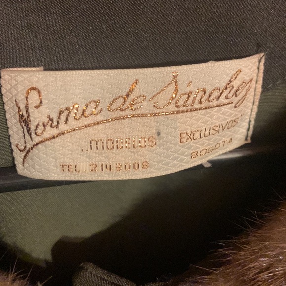 Vintage 1940s/50s Made In Columbia Mink Collar Coat Military Rare Style Medium - Picture 4 of 17